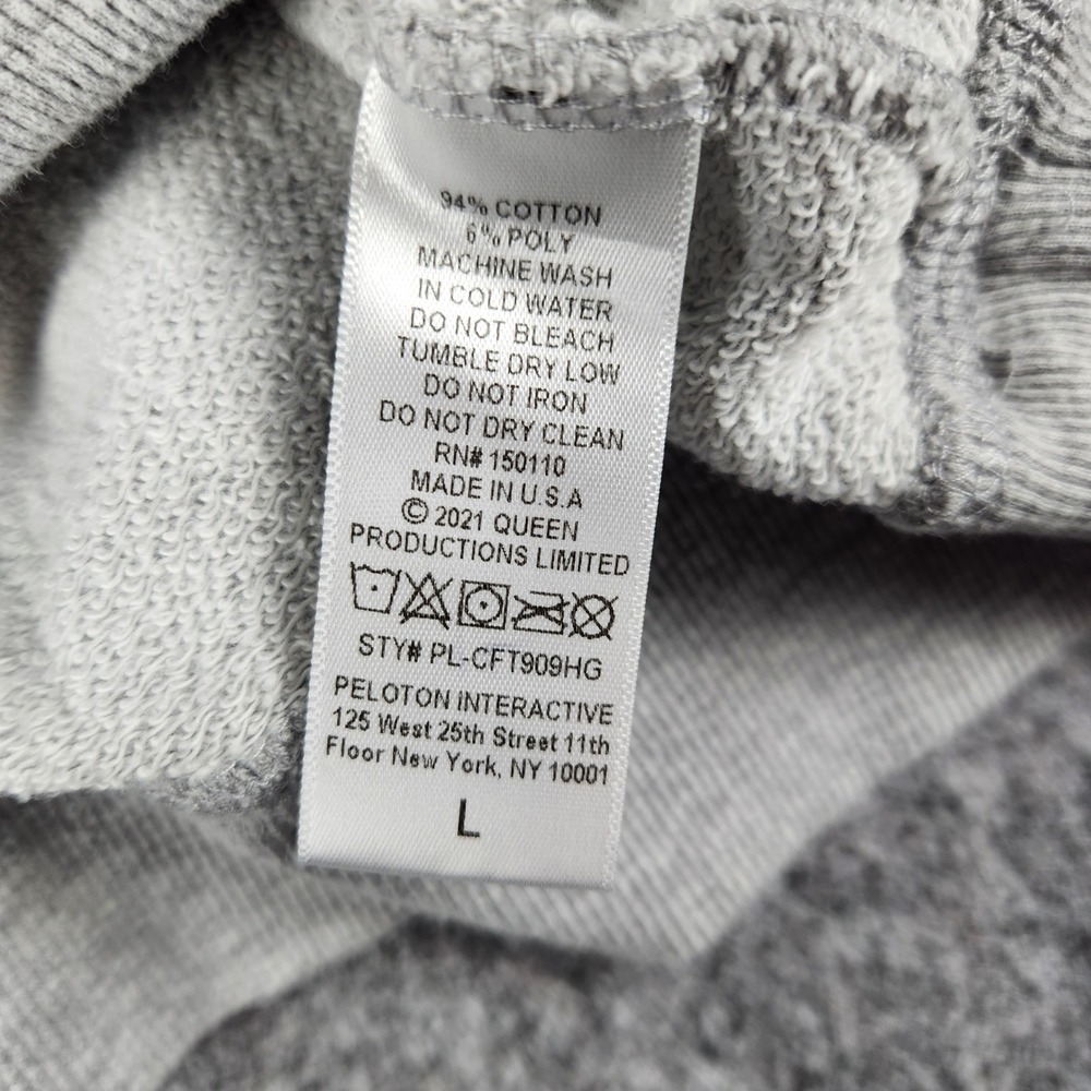 Peloton Queen Sweatshirt Women L Gray Global Tour Crewneck Activewear Athleisure - Picture 5 of 9